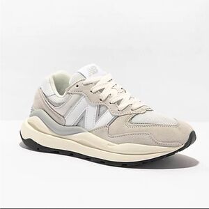 New Balance 5740 Nimbus, Sea Salt, & White Low Top Sneaker Shoes, 8.5 W